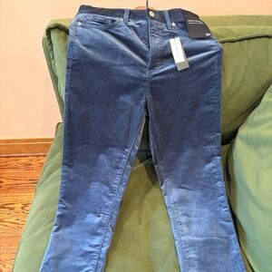 Banana Republic indigo velvet pants 28s